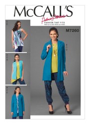 7260 MCCALLS PALMER PLETSCH UNLINED JACKET, VEST, SHAPED TOP, PANTS PATTERN 14-22